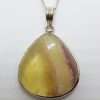 Sterling Silver Large Gemstone Pendant on Silver Chain