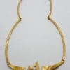 18ct Gold Designer Necklace set with Diamonds in Original Box