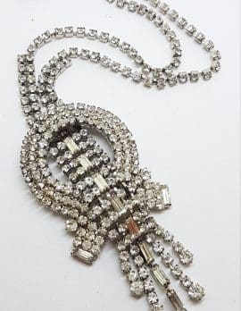 Vintage Rhinestone Costume Jewellery Necklace