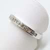 18ct White Gold Square Diamonds Channel Set Wedding / Eternity / Band Ring