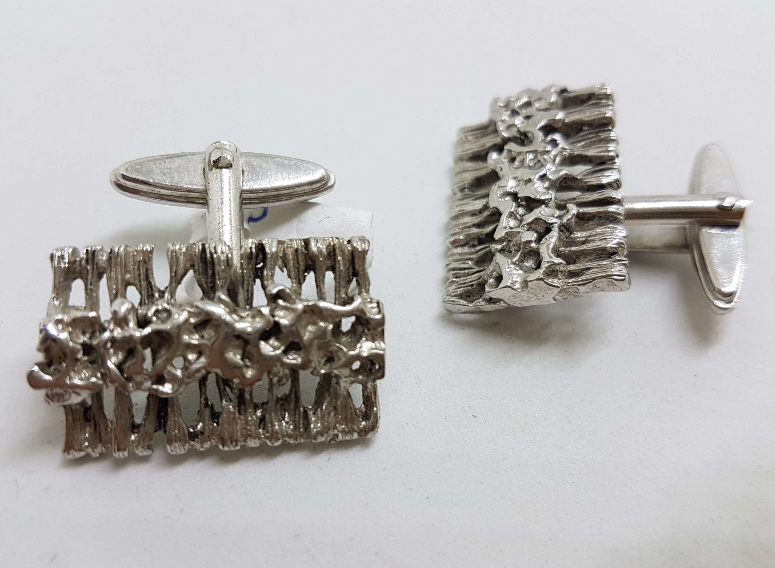 20200901_204809 Vintage Costume Silver Plated Cufflinks – Rectangular
