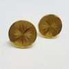 Vintage Costume Gold Plated Cufflinks - Round - Patterned