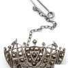 Sterling Silver Vintage Marcasite Brooch – Crown