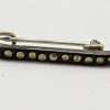 Sterling Silver Vintage Marcasite Bar Brooch - Small