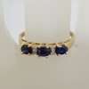 10ct Yellow Gold Natural Sapphire and Diamond Eternity Ring