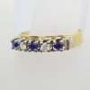 18ct Yellow Gold Sapphire & Diamond Wedding/Eternity Ring
