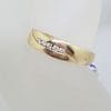 9ct Yellow Gold 5 Diamond Band Ring - Ladies / Gents Ring - Wedding Band Style