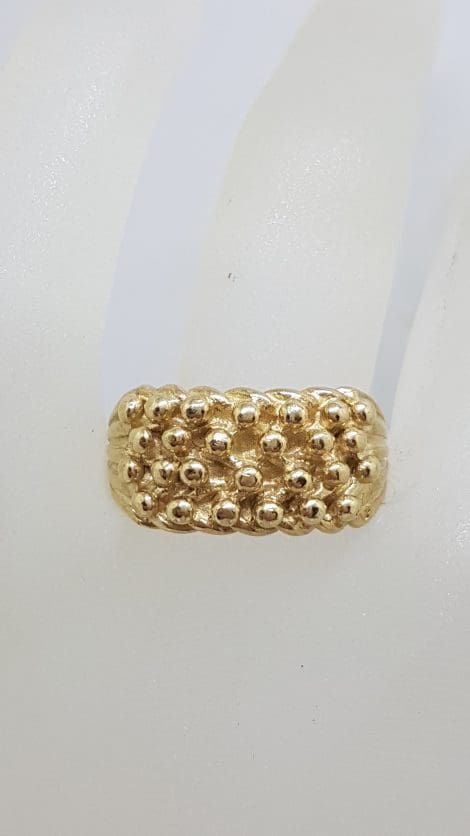 9ct Yellow Gold Wide " Keeper " Ring - Ladies / Gents