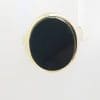 14ct Yellow Gold Large Oval Bloodstone Gents Ring - Antique / Vintage