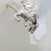 Sterling Silver Large Dragon Ring