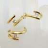 18ct Yellow Gold Diamond Ring with Matching 9ct Gold Diamond Hoop Earrings Set