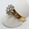 18ct Yellow Gold Diamond Daisy Flower Cluster Engagement & Wedding Ring Set - Antique / Vintage