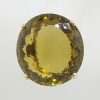 9ct Yellow Gold Lemon Citrine Large Round Cocktail Claw Set Ring