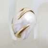 14ct Yellow Gold Large Baroque Pearl & Ruby Ring – Handmade