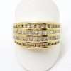 9ct Yellow Gold Wide Channel Set Diamond Ring