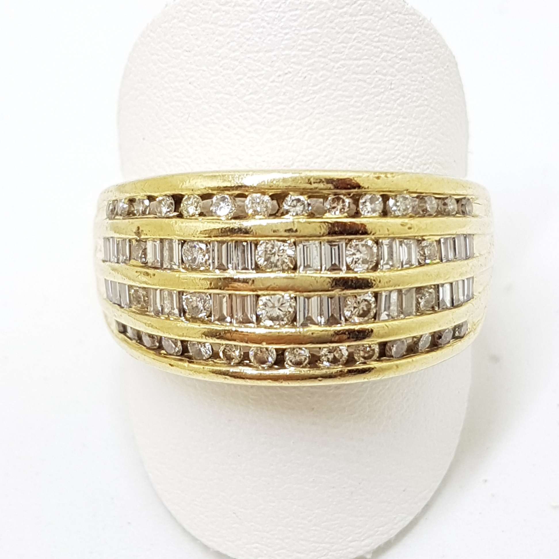 20200915_191435 9ct Yellow Gold Wide Channel Set Diamond Ring