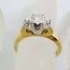 18ct Yellow Gold & Platinum Diamond Engagement Ring - Antique / Vintage