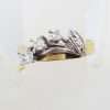 18ct Yellow Gold & Platinum Exquisite Cluster Diamond Engagement & Wedding Ring Set