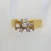 18ct Yellow Gold & Platinum Diamond Cluster Engagement Ring