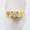 18ct Yellow Gold & Platinum Solitaire Diamond Ring - Antique / Vintage