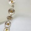Sterling Silver Round Citrine in Circles Bracelet
