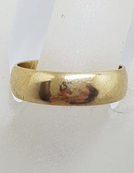 18ct Yellow Gold Solid Wedding Band Ring - Vintage