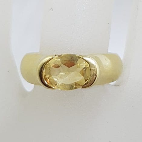 9ct Yellow Gold Oval Citrine Ring