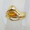 9ct Yellow Gold Unique Design Citrine Ring Set - Engagement / Wedding