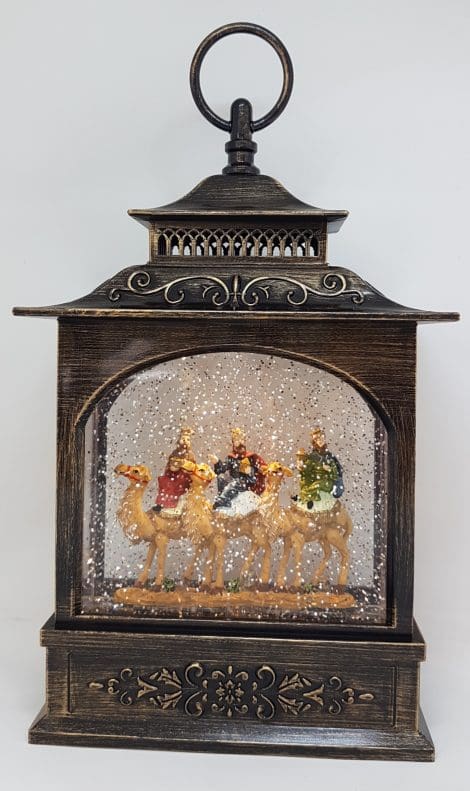 Musical Christmas Glitter Lantern – Three Wise Men – Christmas Ornament Design #23