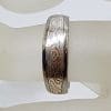 18ct White and Rose Gold Heavy / Solid Patterned Wedding Band Ring - Ladies / Gents