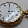 Sterling Silver Gold Plated Fob / Pocket Watch Shield Motif - Antique / Vintage
