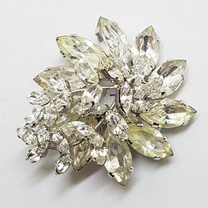 20201029_194730 Vintage Jewelcrest Rhinestone Large Cluster Brooch - Plated