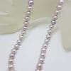 9ct Yellow Gold Ball Clasp on Pink Freshwater Pearl Necklace / Chain - Thick