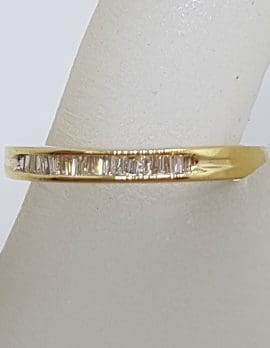 18ct Yellow Gold Diamond Channel Set Wedding / Eternity / Stackable Ring