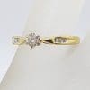 18ct Yellow Gold Claw Set and Channel Set DIamond Engagement Ring