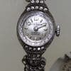 Sterling Silver Vintage Marcasite Wind-Up Watch