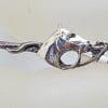 Sterling Silver Horse Head on Riders Crop / Whip Brooch - Equestrian