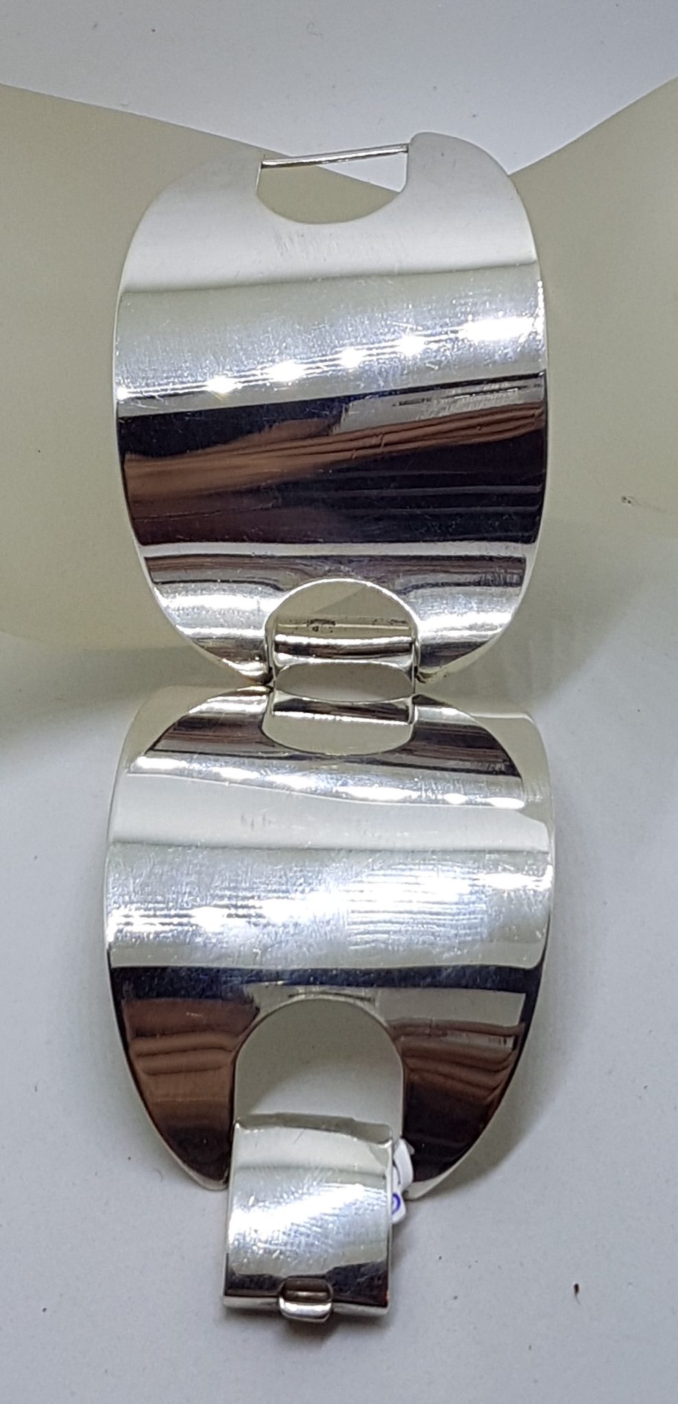 Sterling Silver Large Wide Vintage Bangle / Bracelet