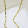 9ct Yellow Gold Thick Unusual Link Necklace / Chain