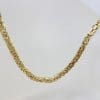 9ct Yellow Gold Thick Unusual Link Necklace / Chain