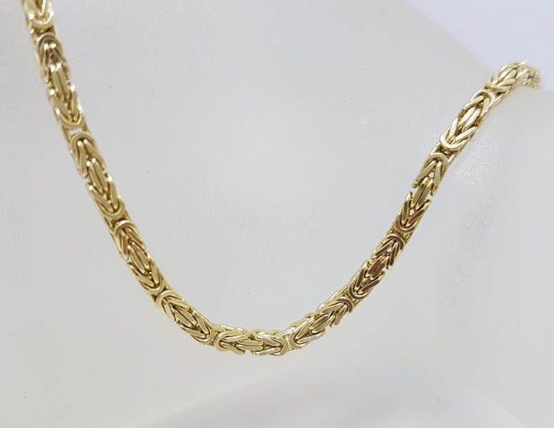 9ct Yellow Gold Thick Unusual Link Necklace / Chain