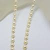Sterling Silver Clasped Vintage Cultured Pearl Necklace