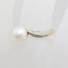 9ct Yellow Gold Pearl and Diamond Ring