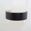 10ct Yellow Gold with Black Titanium Wide Wedding Band Ring - Ladies / Gents