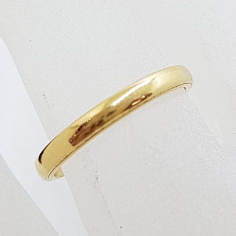 18ct Rose Gold Rounded Wedding Band Ring - Ladies / Gents