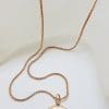 9ct Rose Gold Blue Sapphire Circle of Life Round Pendant on Gold Chain