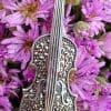 Sterling Silver and Marcasite Brooch - Violin