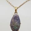 9ct Yellow Gold Boulder Opal on Gold Chain