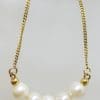 9ct Yellow Gold 5 Pearl Collier / Necklace / Chain