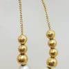 9ct Yellow Gold Pearl and Gold Ball Collier / Necklace / Chain